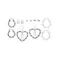 Multi-Pack Barb Wire Assorted Earrings - 6 Pair at Spencer's