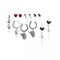Multi-Pack Vampirecore Dangle and Stud Earrings - 6 Pair at Spencer's
