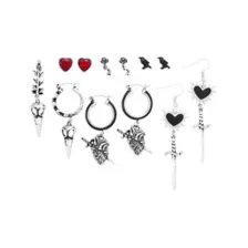 Multi-Pack Vampirecore Dangle and Stud Earrings - 6 Pair at Spencer's