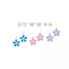 Multi-Pack Pastel Flowers Assorted Earrings - 6 Pack at Spencer's