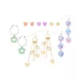 Multi-Pack Heart Butterfly Flower Assorted Earrings - 6 Pack at Spencer's
