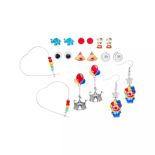 Multi-Pack Circus Earrings - 9 Pack at Spencer's