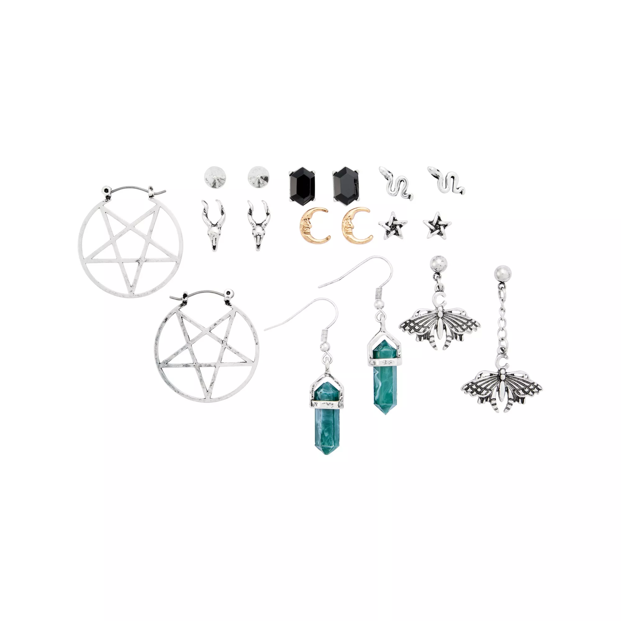 Multi-Pack Pentagram Natural Wonders Earrings - 9 Pack