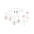 Multi-Pack Pressed Flower Bow Stud and Dangle Earrings - 9 Pair at Spencer's