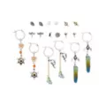 Multi-Pack Crystal Moth Wings Stud and Dangle Earrings - 9 Pair at Spencer's