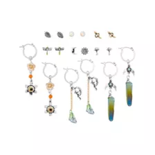 Multi-Pack Crystal Moth Wings Stud and Dangle Earrings - 9 Pair at Spencer's