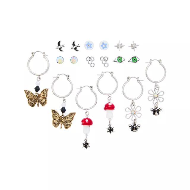 Multi-Pack Butterfly Nature Walk Earrings - 9 Pack at Spencer's