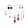 Multi-Pack Cross Sword Skull Assorted Earrings - 9 Pair at Spencer's
