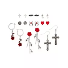 Multi-Pack Gothic Romance Earrings - 9 Pair at Spencer's