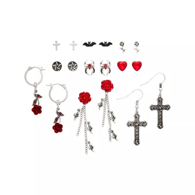 Multi-Pack Gothic Romance Earrings - 9 Pair at Spencer's