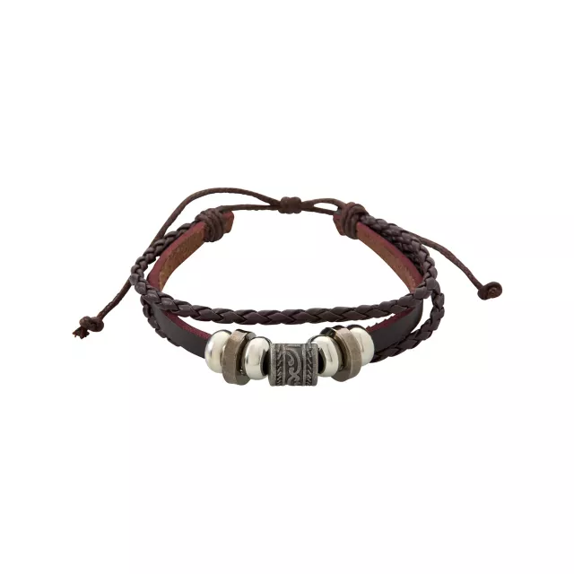 Multi-Pack Beaded Cord Faux Leather Bracelets - 4 Pack at Spencer's