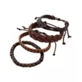 Multi-Pack Beaded and Braided Cord Faux Leather Bracelets - 4 Pack at Spencer's