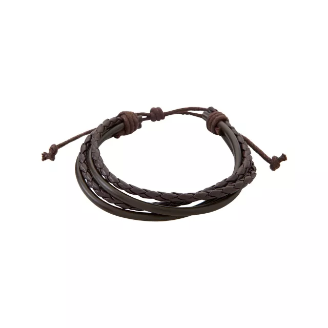 Multi-Pack Beaded and Braided Cord Faux Leather Bracelets - 4 Pack at Spencer's