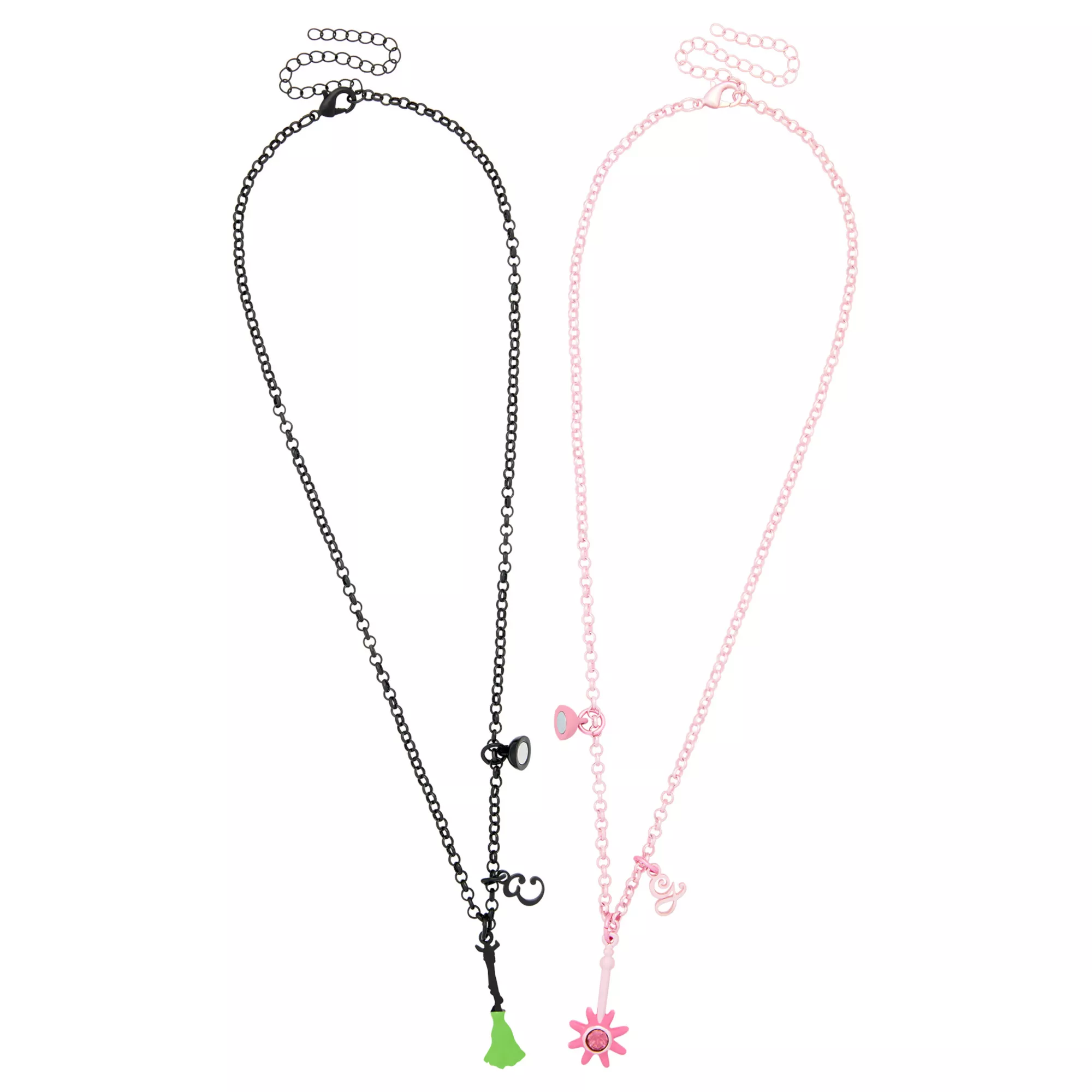 Elphaba Broom and Glinda Wand Best Friend Necklace Set - Wicked at Spencer's