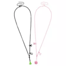 Elphaba Broom and Glinda Wand Best Friend Necklace Set - Wicked at Spencer's