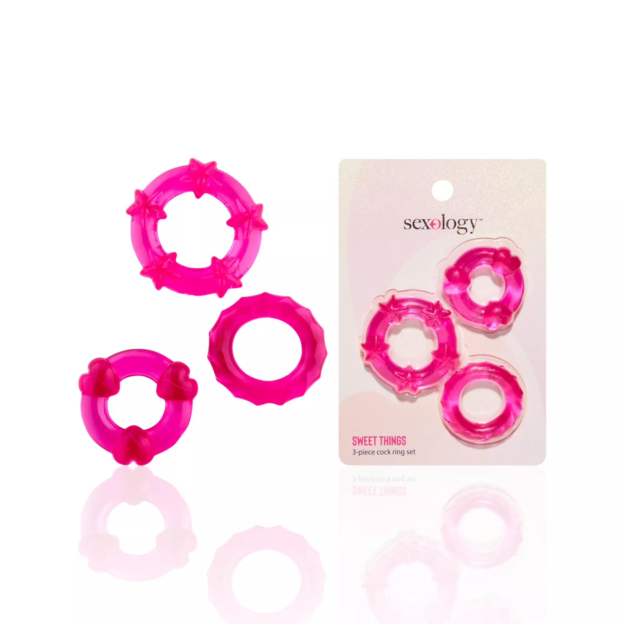 Multi-Pack Sweet Things Cock Rings 3 Pack - Sexology at Spencer's
