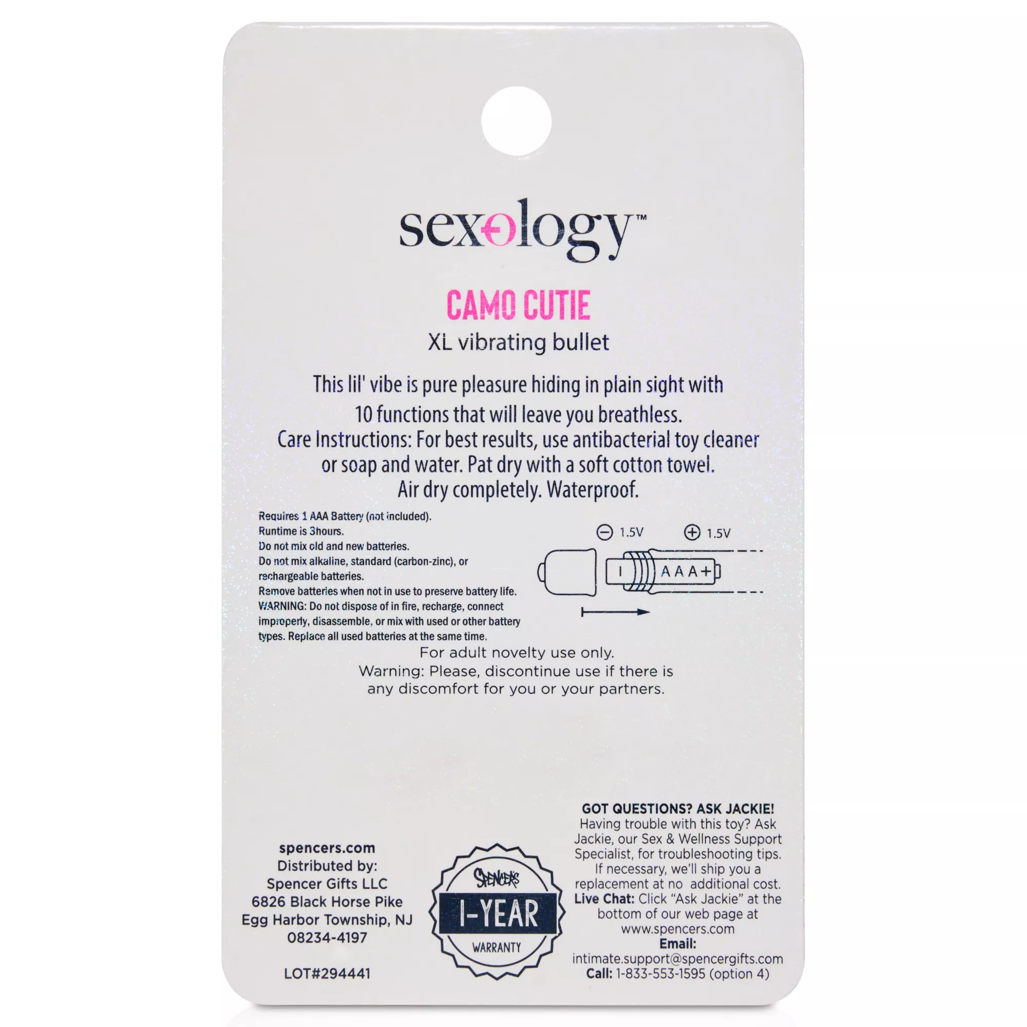 Camo Cutie XL Bullet Vibrator - Sexology at Spencer's