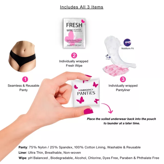 Black Emergency Panties Kit at Spencer's
