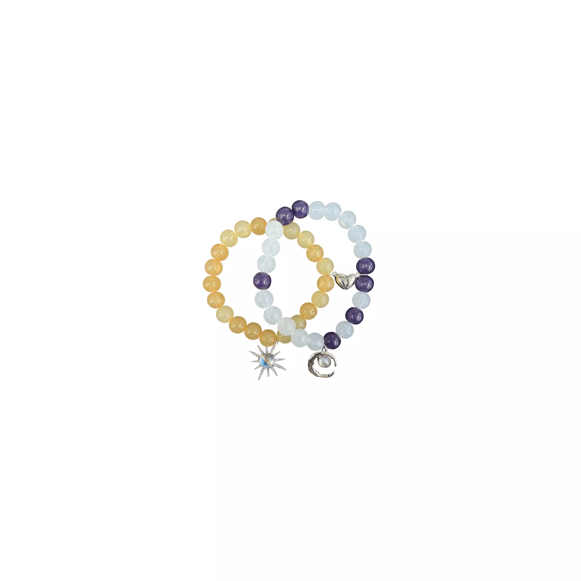 Multi-Pack Sun and Moon Long Distance Bracelets - 2 Pack at Spencer's