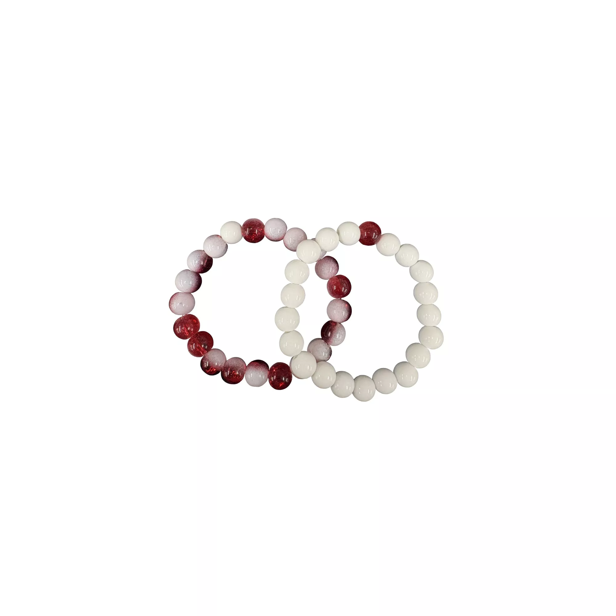 Red and White Long Distance Bracelets - 2 Pack at Spencer's