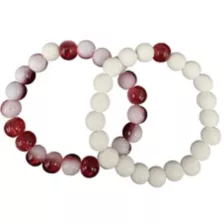 Red and White Long Distance Bracelets - 2 Pack at Spencer's