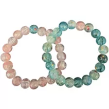 Pink and Teal Long Distance Bracelets - 2 Pack at Spencer's