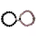 Multi-Pack Black and Purple Long Distance Bracelets - 2 Pack at Spencer's