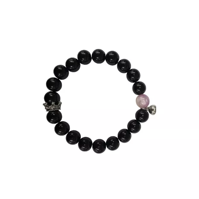 Multi-Pack Black and Purple Long Distance Bracelets - 2 Pack at Spencer's