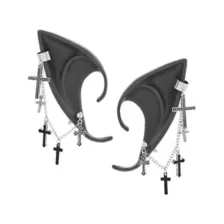 Pierced Gothic Cross Elf Ear Cuffs at Spencer's