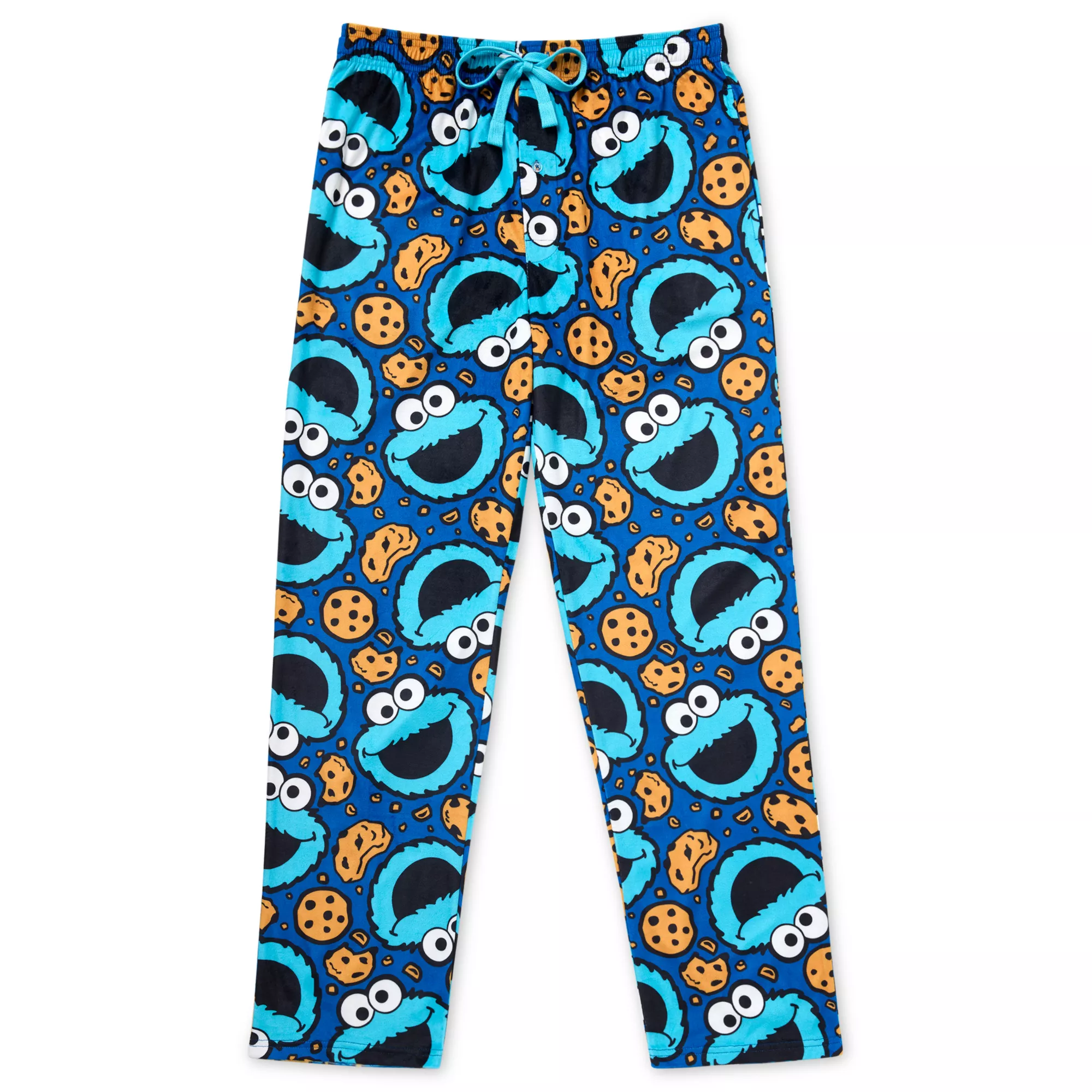 Cookie Monster All Over Print Plush Lounge Pants - Sesame Street