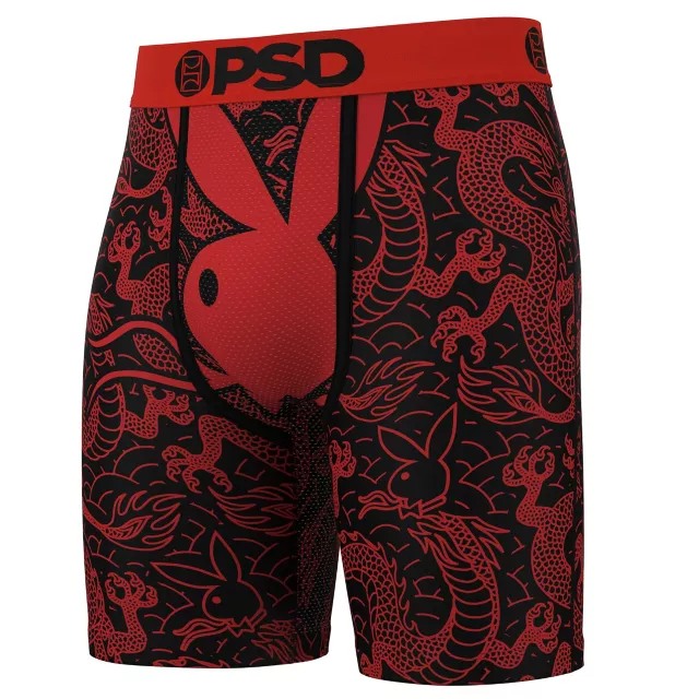 PSD Playboy Dragon Print Boxer Briefs at Spencer's