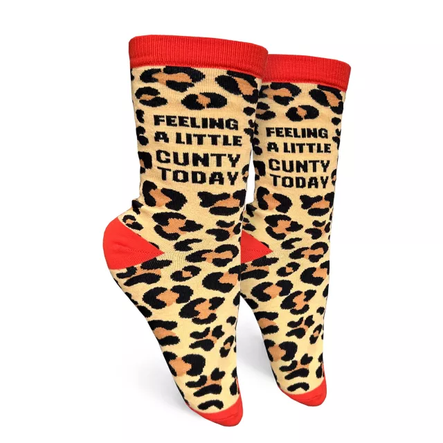 Feeling Cunty Feline Crew Socks at Spencer's