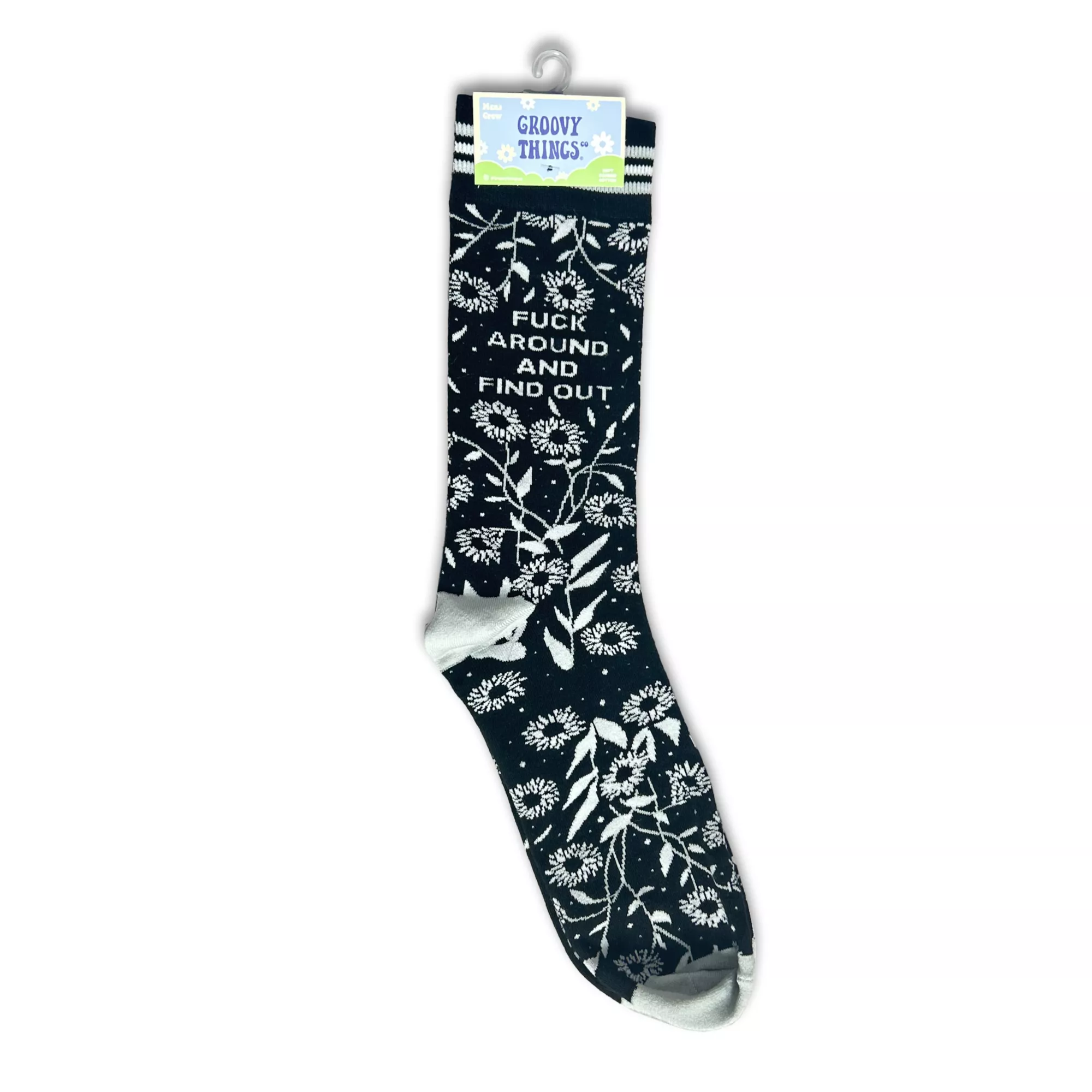 Fuck Around and Find Out Flower Crew Socks at Spencer's