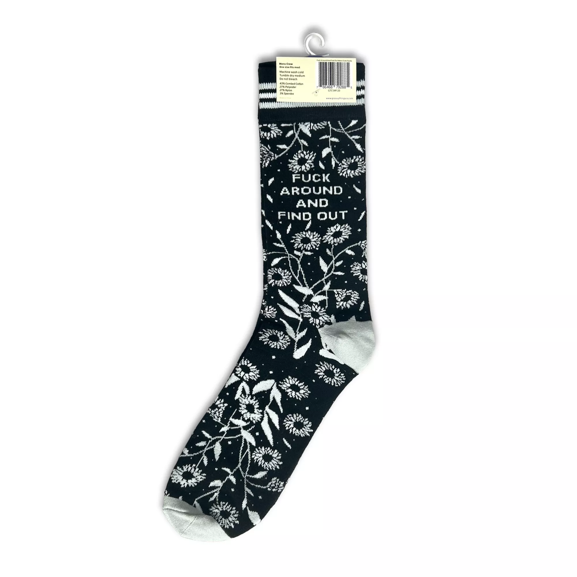 Fuck Around and Find Out Flower Crew Socks at Spencer's
