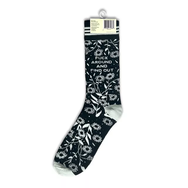 Fuck Around and Find Out Flower Crew Socks at Spencer's