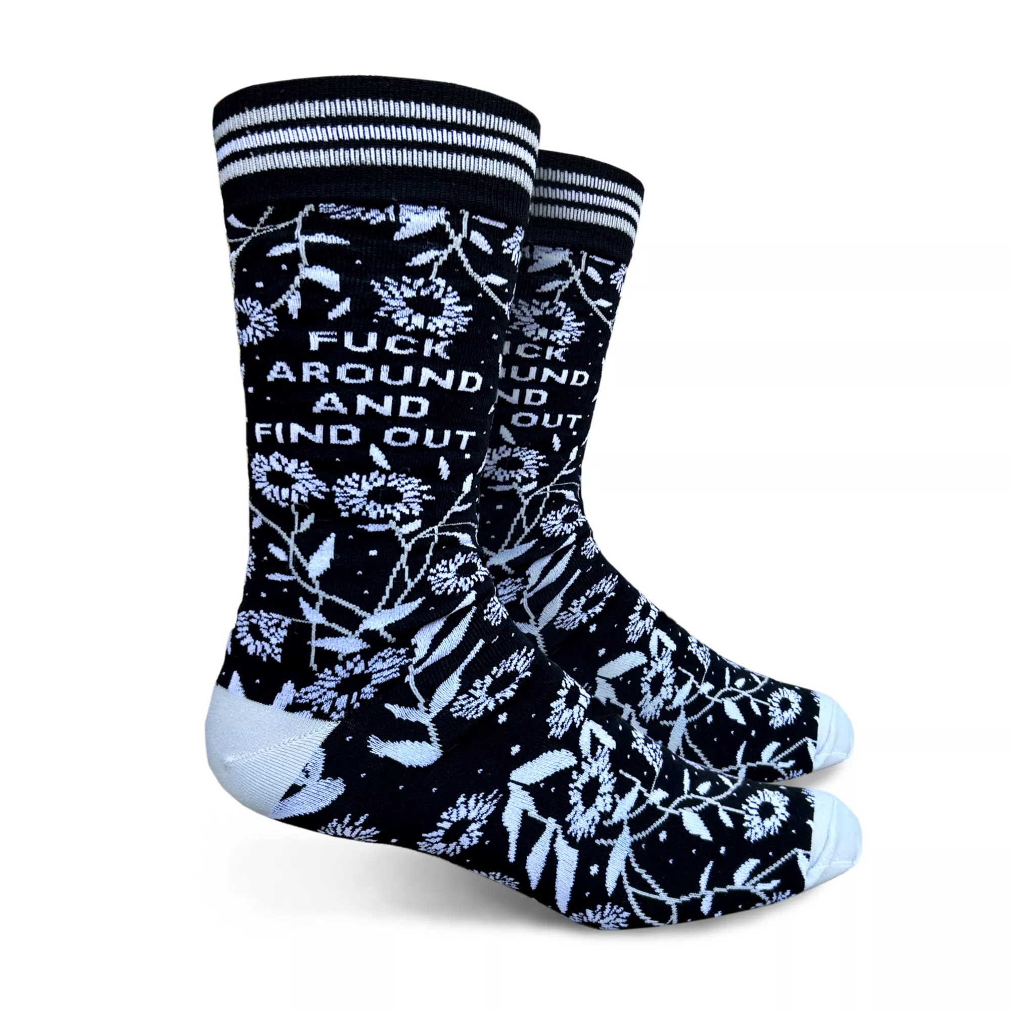 Fuck Around and Find Out Flower Crew Socks at Spencer's