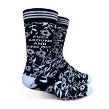 Fuck Around and Find Out Flower Crew Socks at Spencer's