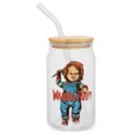 Chucky Wanna Play Glass Cup with Straw - 26 oz. at Spencer's