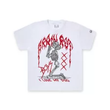 The Boys I Love My Dog Praying Skeleton T Shirt at Spencer's