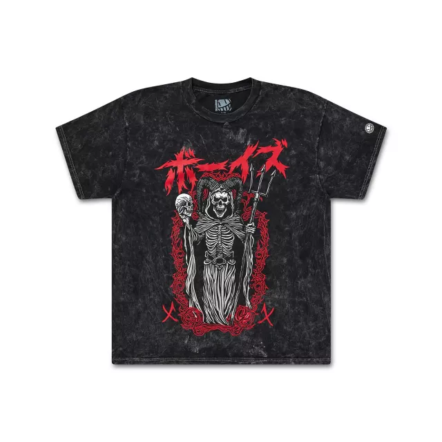 The Boys Gray and Red Middle Finger T Shirt