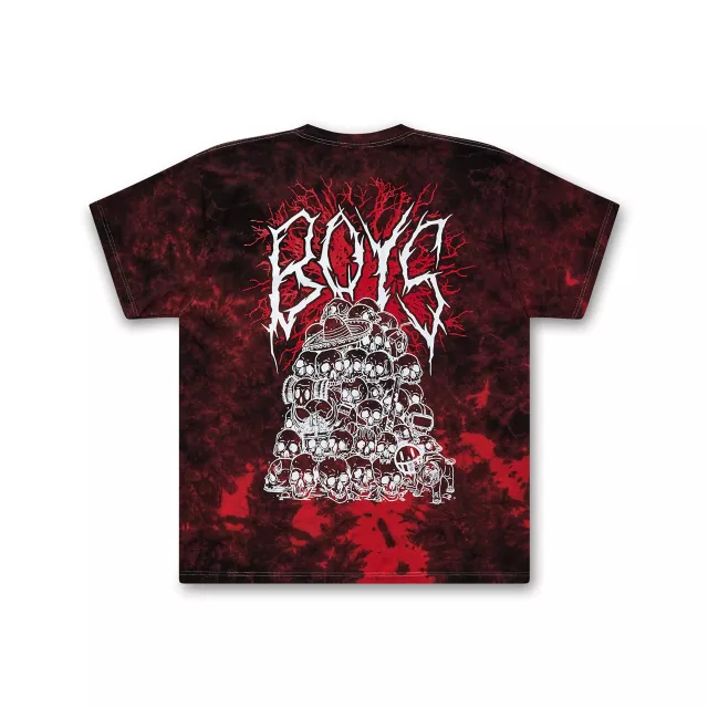 The Boys Red Tie Dye Skull T Shirt at Spencer's