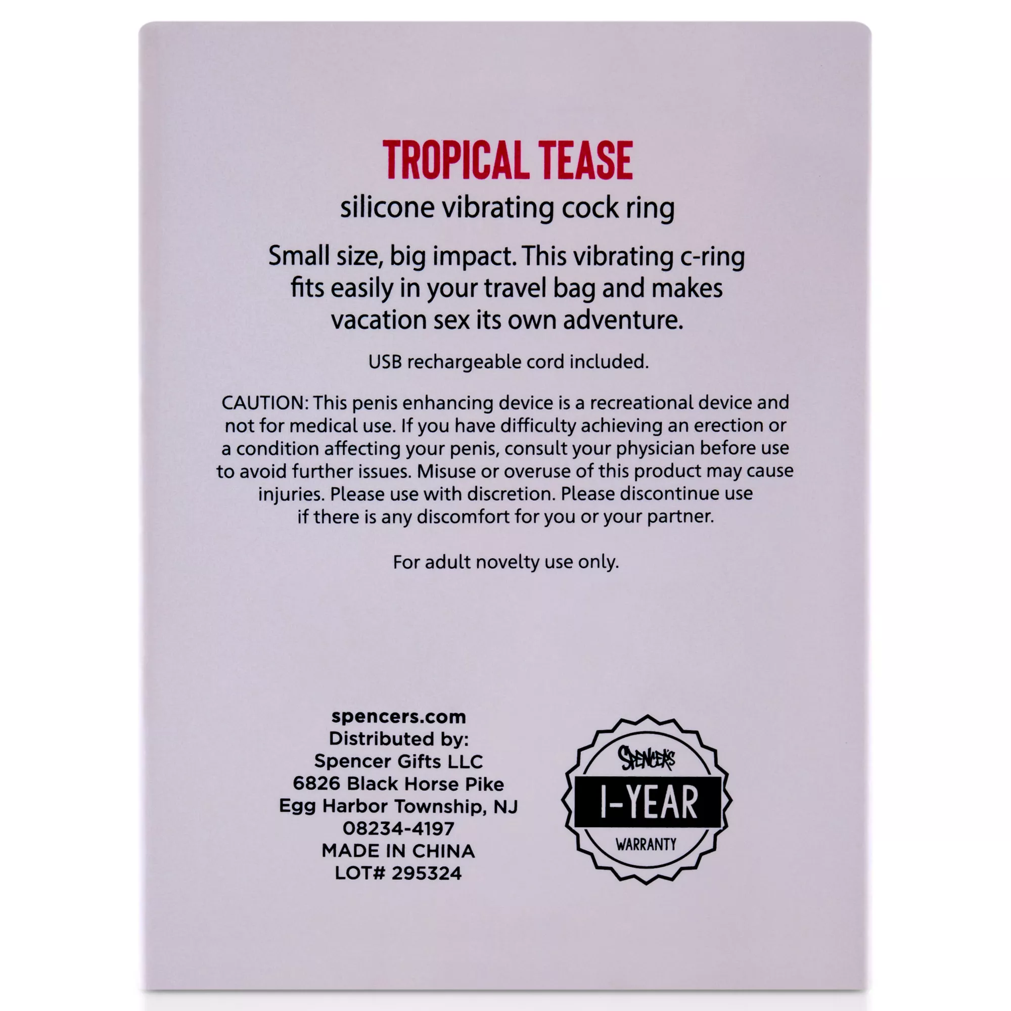 Tropical Tease Vibrating Cock Ring - Sexology on the go at Spencer's