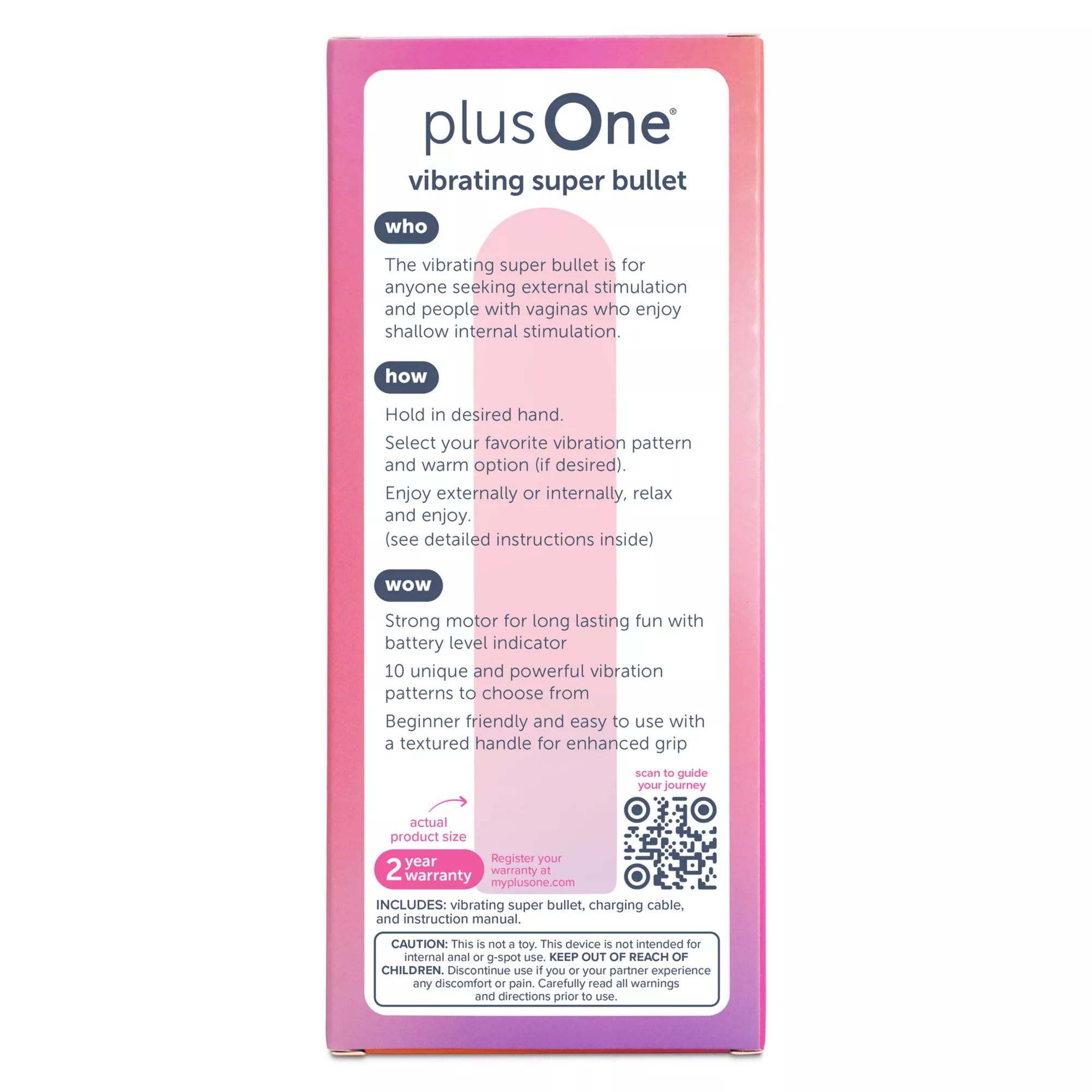 plusOne Vibrating Super Bullet Pink at Spencer's