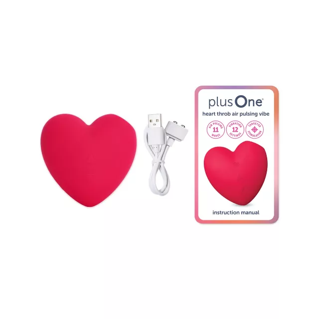 plusOne Heart Throb Air Pulsing Vibrator at Spencer's