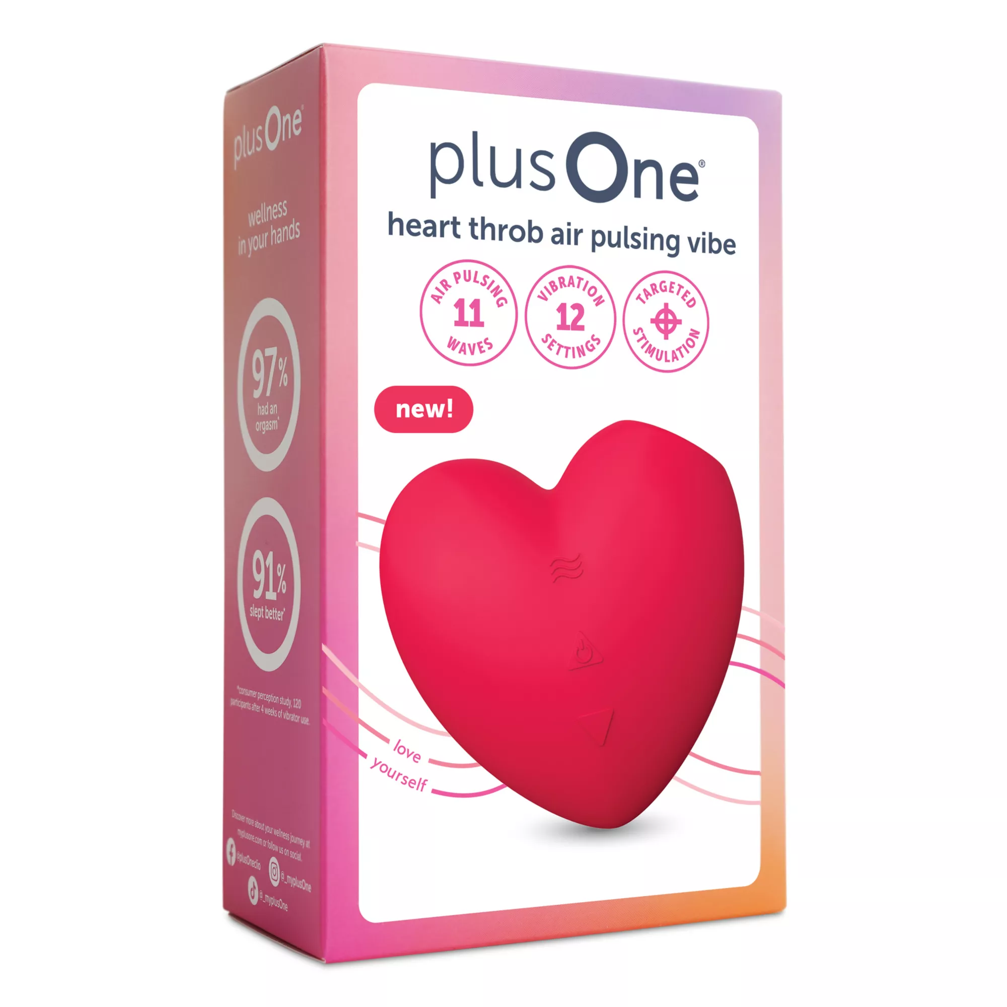 plusOne Heart Throb Air Pulsing Vibrator at Spencer's