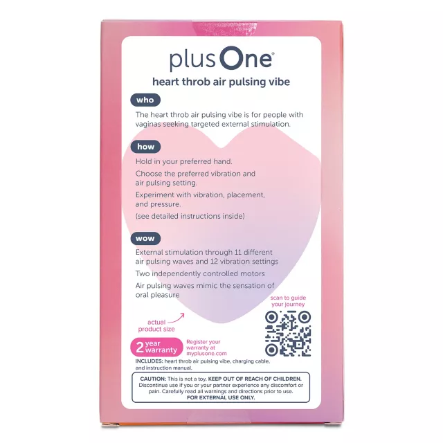 plusOne Heart Throb Air Pulsing Vibrator at Spencer's