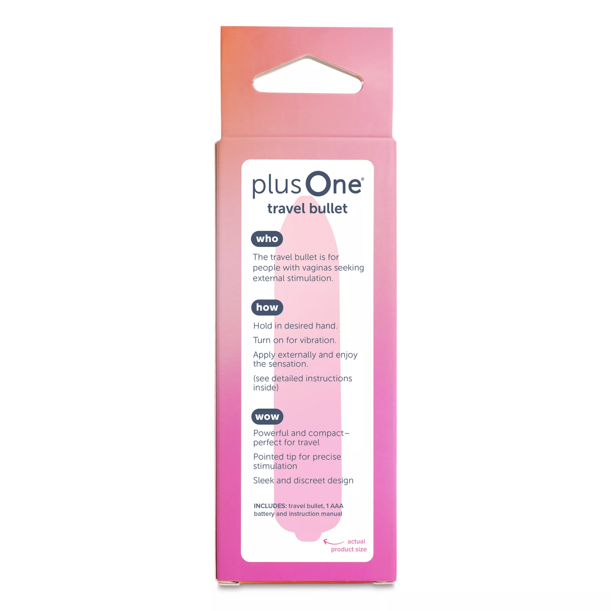 plusOne Travel Bullet Vibrator at Spencer's