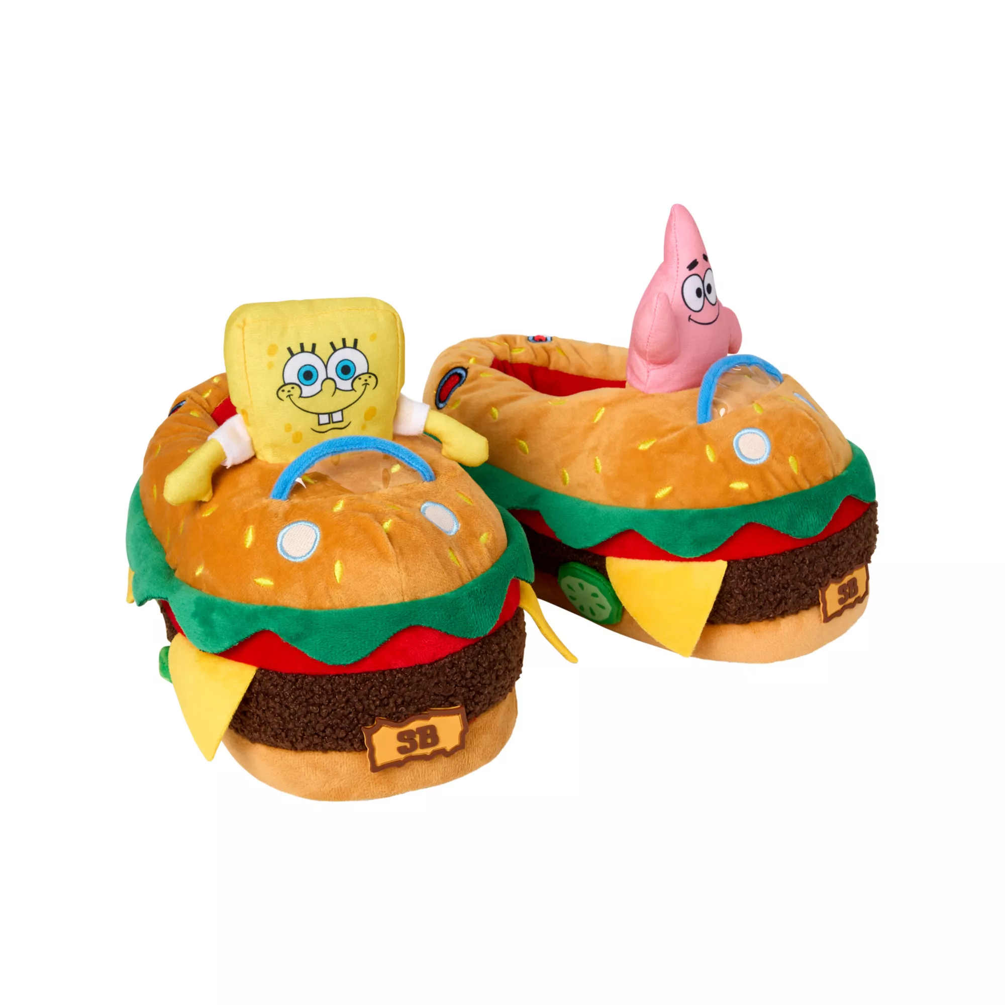 SpongeBob and Patrick Patty Wagon Plush Slippers - SpongeBob SquarePants at Spencer's