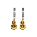 Yellow Duck Dangle Huggie Hoop Earrings - 18 Gauge at Spencer's