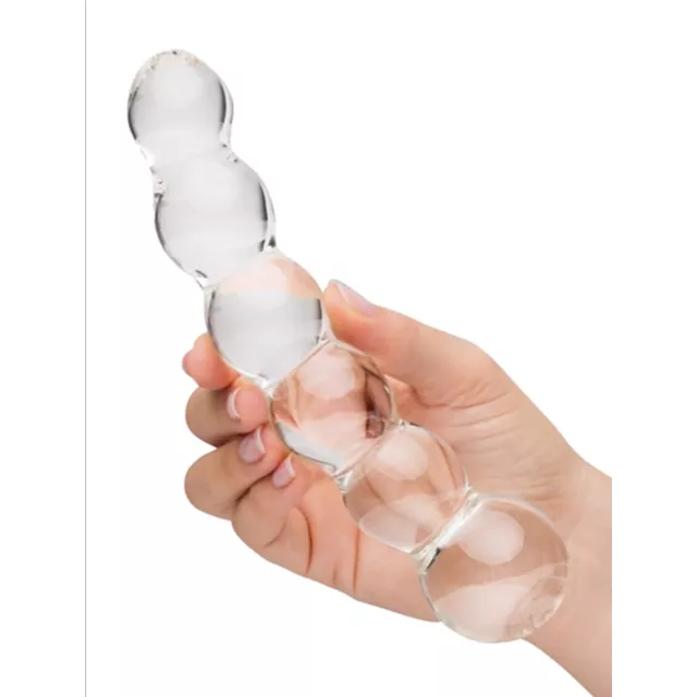 Lovehoney Beaded Sensual Glass Dildo - 8 Inch